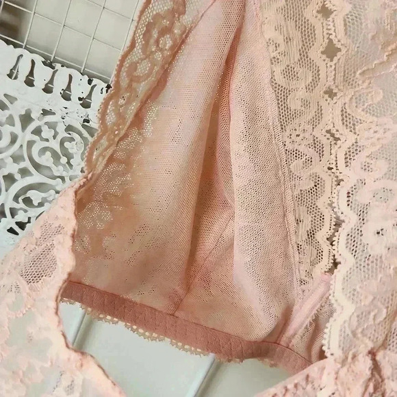 VICTORIA'S SECRET Peach Lace Racerback Bralette Bra sz M - Picture 8 of 13